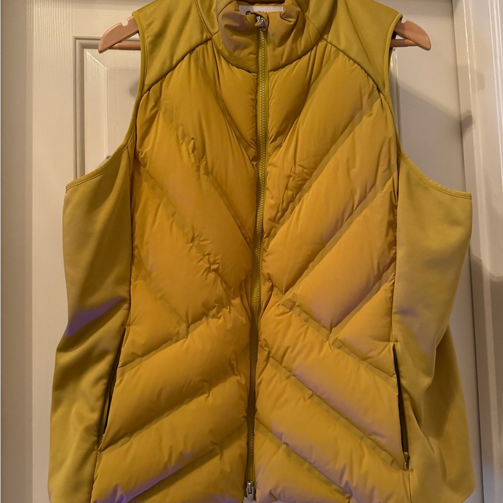 Yellow Sleeveless Puffer Jacket
